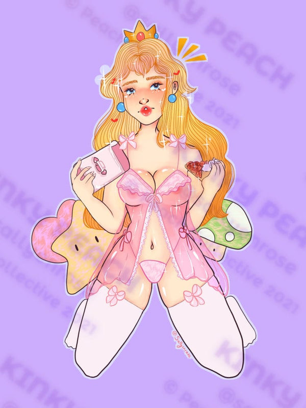Gamer Girl Princess Peach Sticker