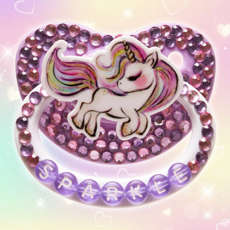 Sparkle Unicorn Adult Pacifier – Peach Collective