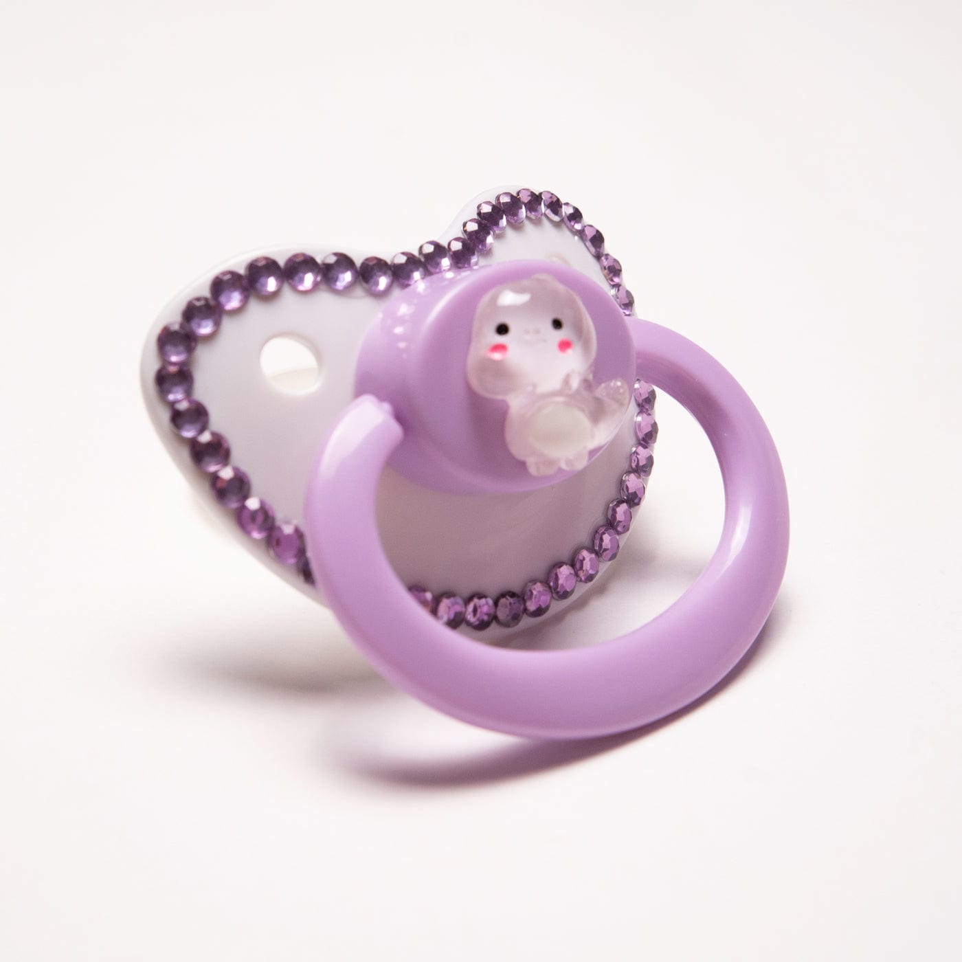 Curseforge Pacifier Purple Dinosaur Adult Pacifier – Peach Collective