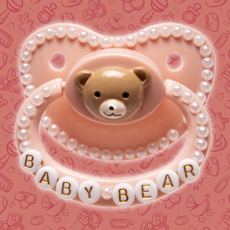Blushing Baby Bear Adult Pacifier