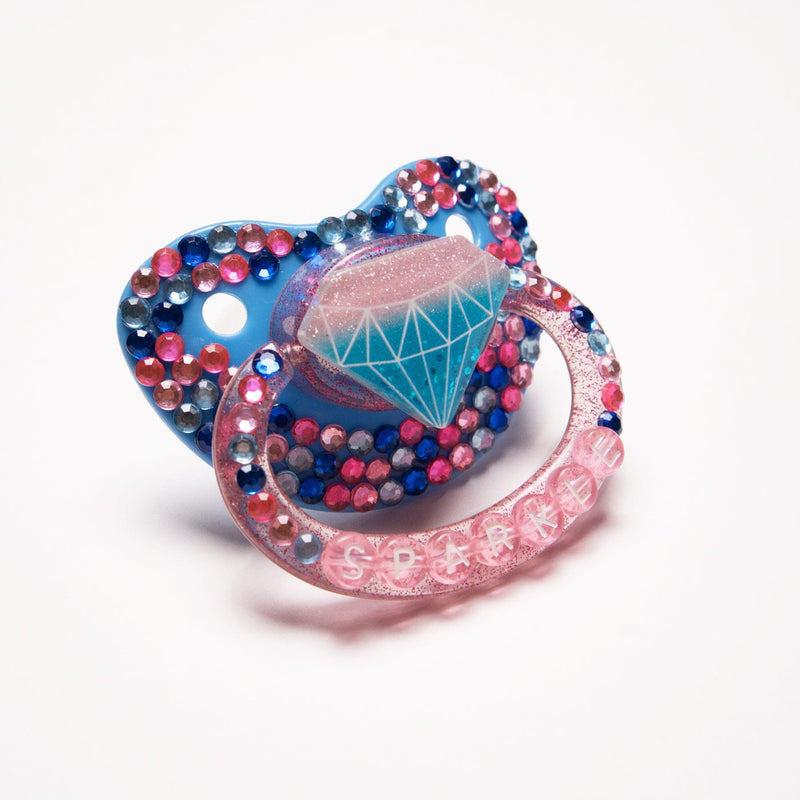 Sparkling Jewel Adult Pacifier – Peach Collective