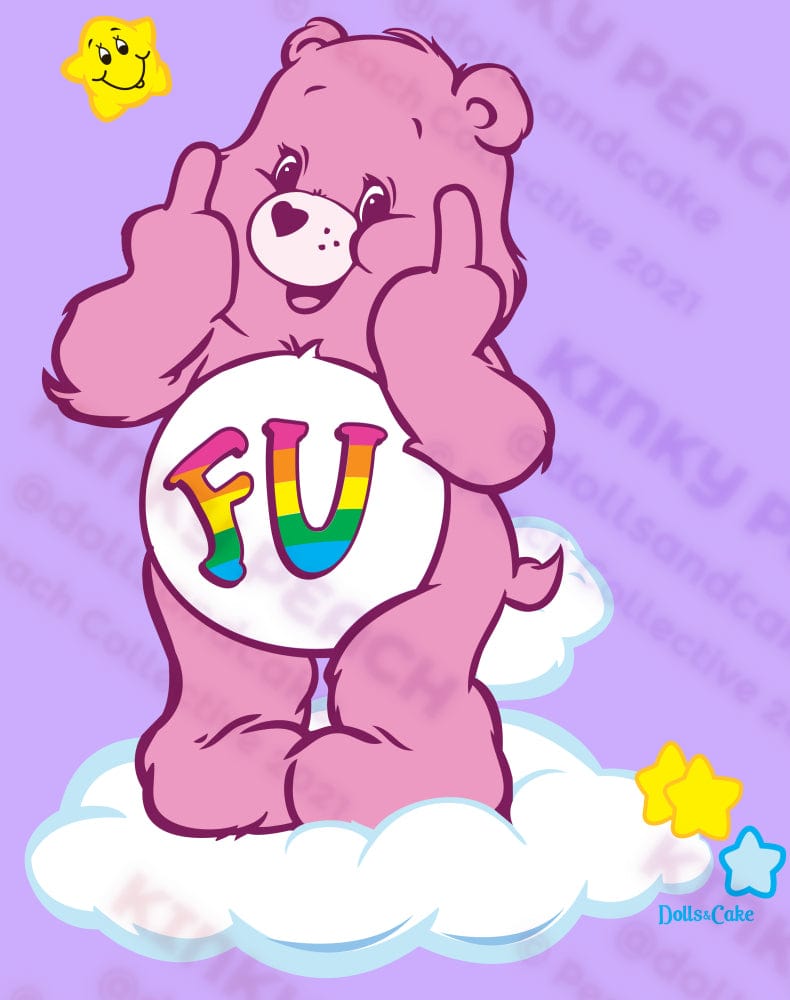 Don't Care Bear Sticker