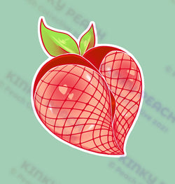 Fishnet Kinky Peach Sticker