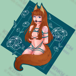 Shibari Fox Sticker