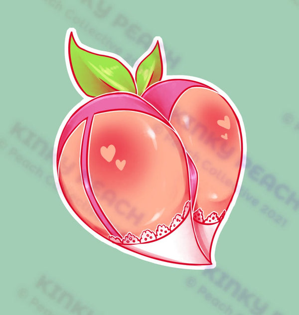 Lace Stockings Kinky Peach Sticker