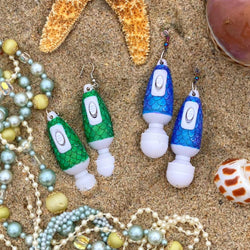 Hand Painted Mermaid Vibrator Earrings