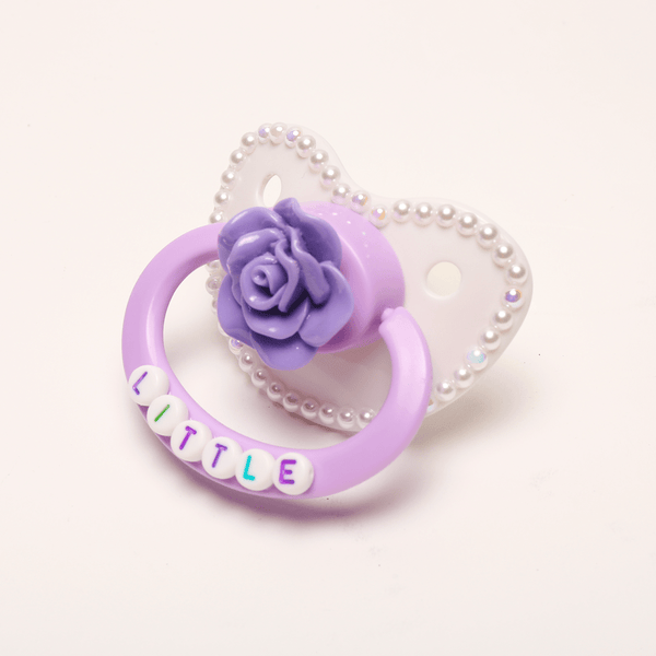 Little Flower Lavender Adult Pacifier – Peach Collective