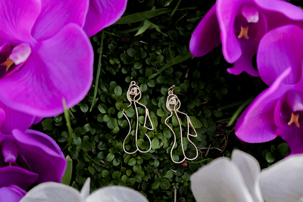 Floral Goddess Wire Earrings