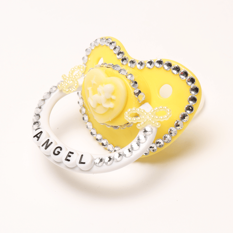 Yellow Angel Adult Pacifier – Peach Collective