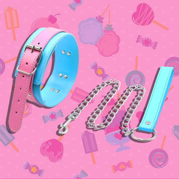 Cotton Candy Collar and Leash Set