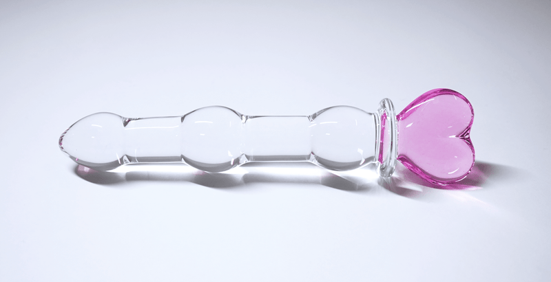 Heart Glass Dildo Peach Collective Heart Glass Dildo Peach Collective