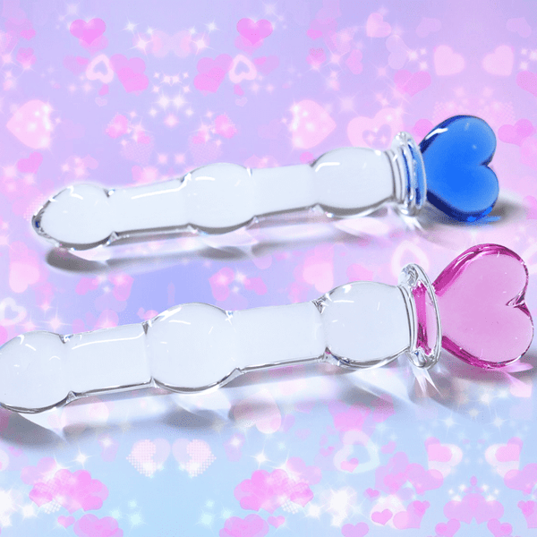 Heart Glass Dildo  Peach Collective