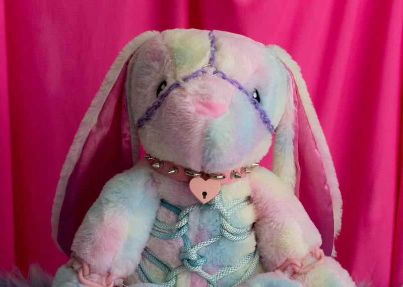 Penelope the Pastel Rainbow Rope Bunny