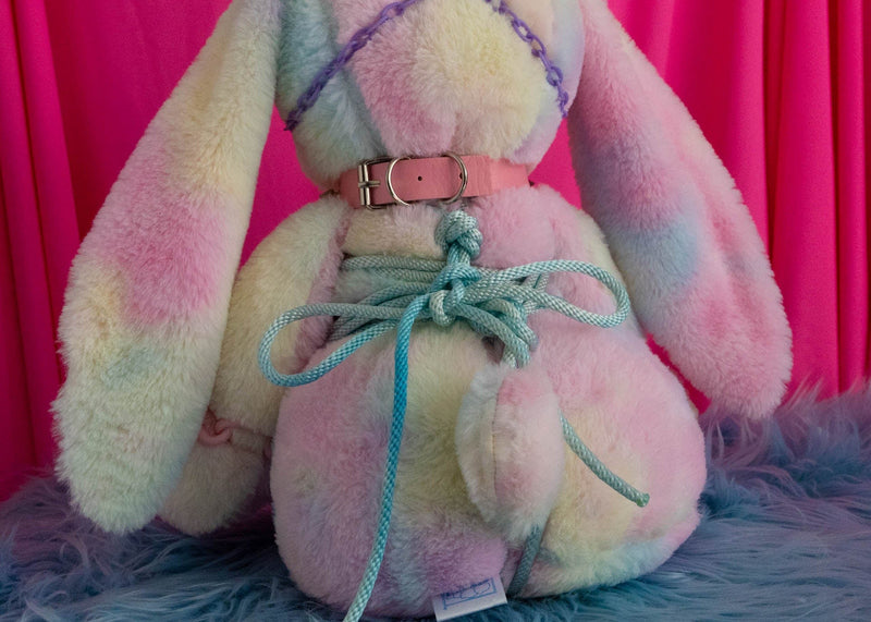 Penelope the Pastel Rainbow Rope Bunny