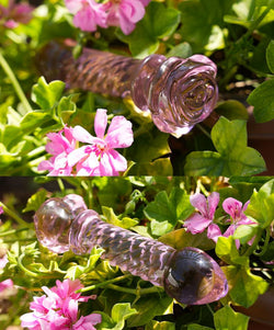 Rose Spiral Glass Dildo