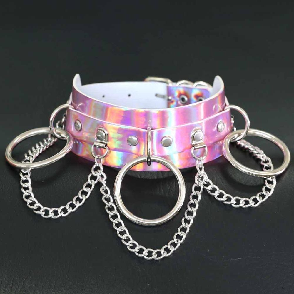 Holographic Masochist Choker/Collar – Peach Collective