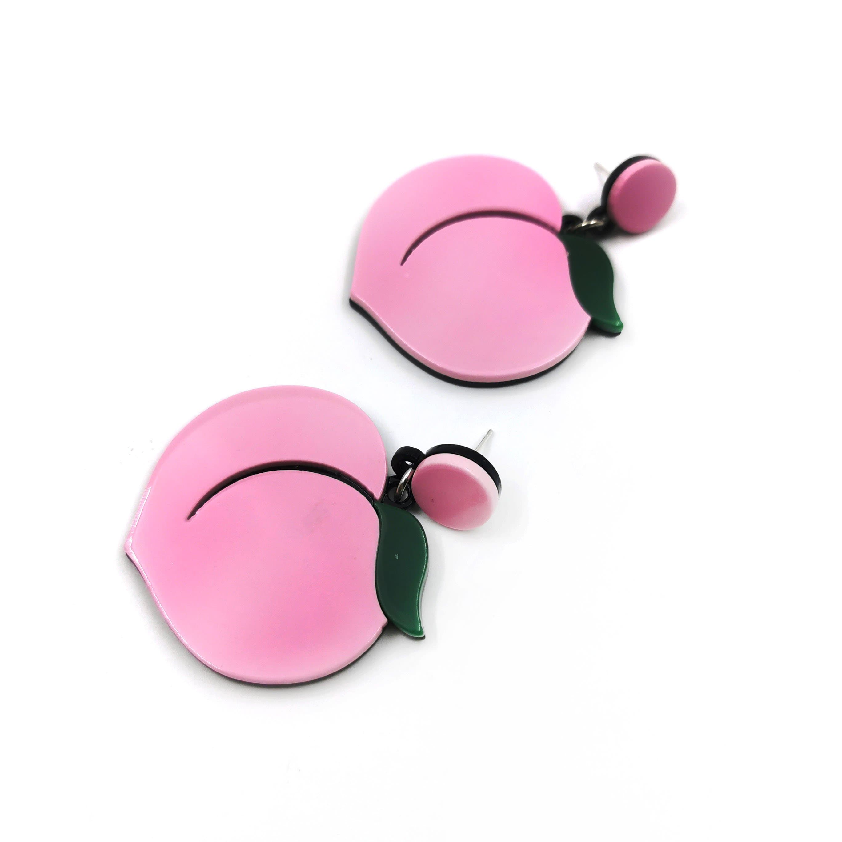 Juicy Peach Earrings Peach Collective
