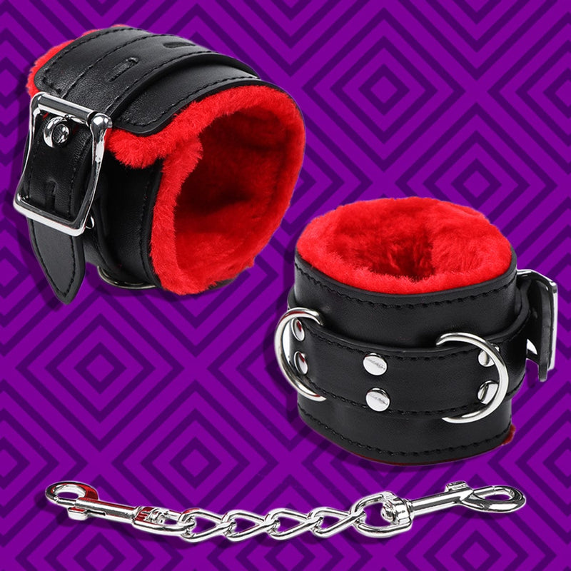 Red Hot Obsession Faux Fur Cuffs