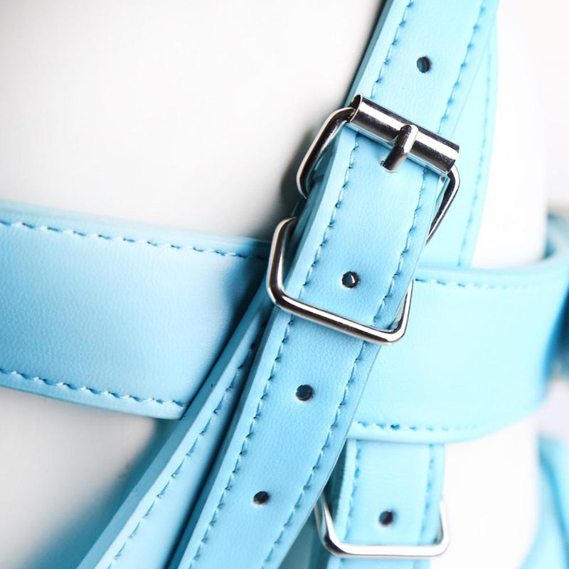 X Rated Head Harness w/ Muzzle - Baby Blue