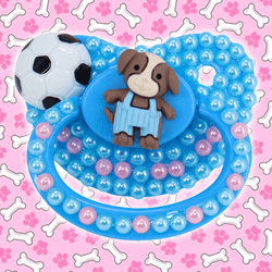 Soccer Puppy Adult Pacifier