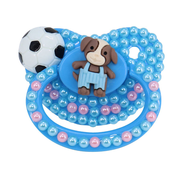 Soccer Puppy Adult Pacifier