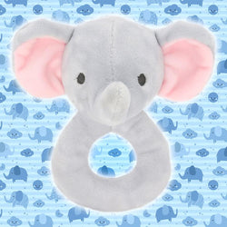 Elephant Plush Rattle