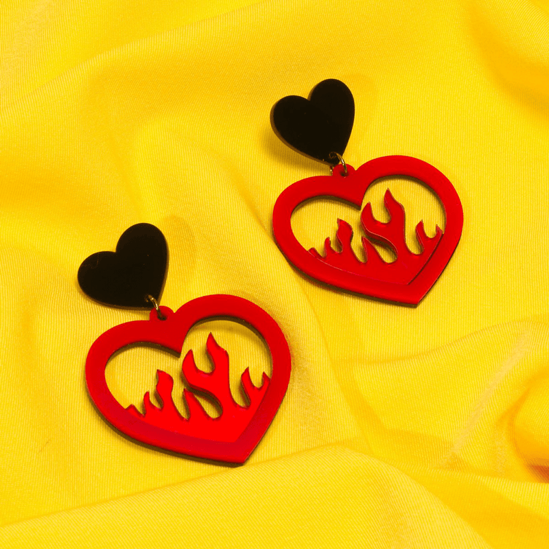 Flaming Love Earrings