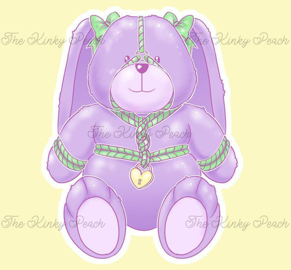 Luna the Lavender Rope Bunny Sticker