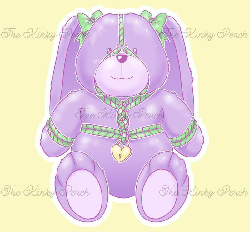 Luna the Lavender Rope Bunny Sticker