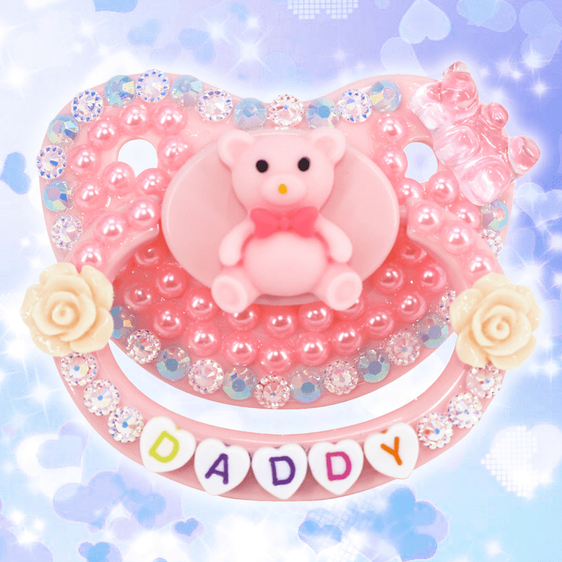 Daddy Bear Pink Adult Pacifier
