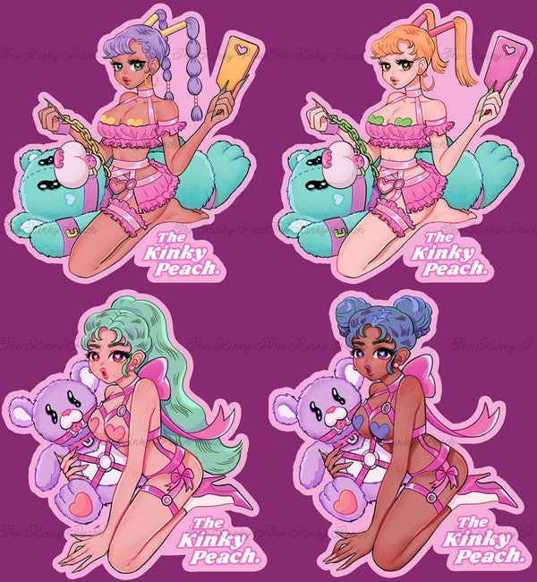 Kinky Peach Cuties Sticker - Naomi
